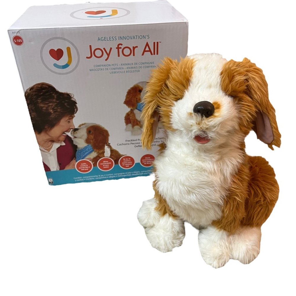 Joy For All Companion Interactive Pet Plush Companion Brown/White Dog A9110